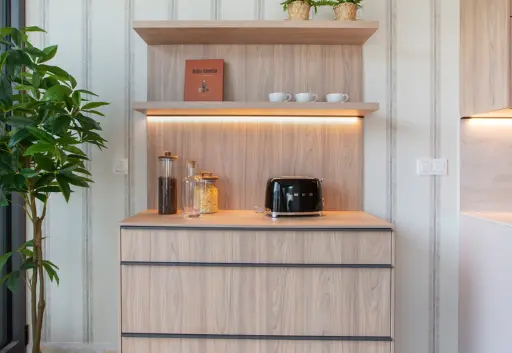 Diseño sin título (92) Cocina moderna en Cachemire y olmo claro